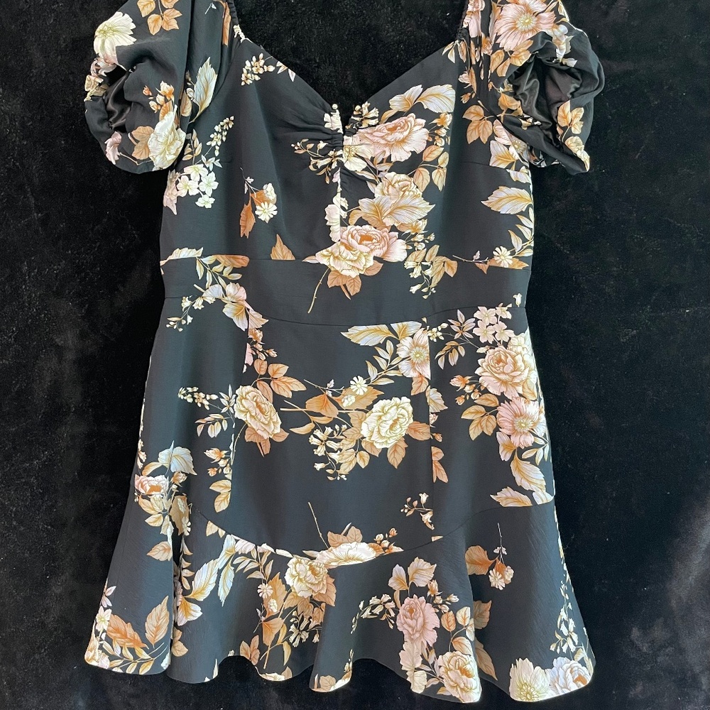 City Chic black floral dress